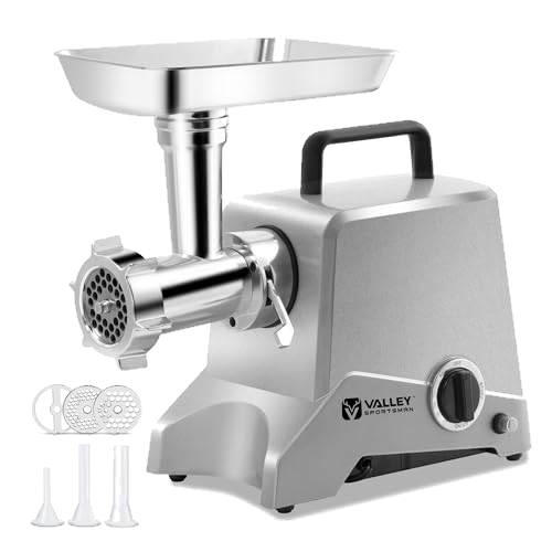 Valley Sportsman Electric Meat Grinder - Heavy Duty Meat Grinders with Sausage Stuffer Tube