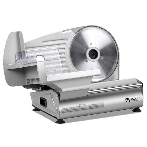 Valley Sportsman Meat Slicer Machine for Home - Electric Food Slicer with 7.5" Stainless Steel Blade